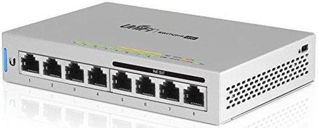 8 port Gigabit Ethernet Switch w/ PoE, Matte Grey