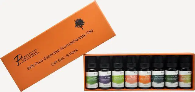 Alt view image 2 of 2 - Pursonic AO8 PURSONIC AO8 PURE ESSENTIAL AROMA OILS 8 PACK INCLUDES