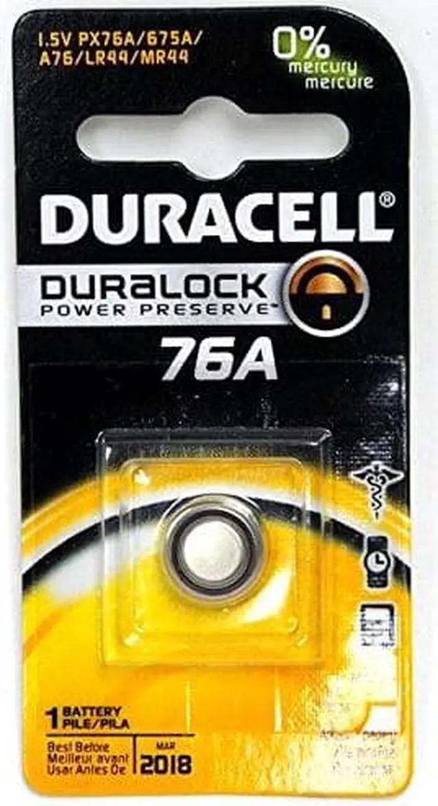 Alt view image 6 of 20 - Duracell Alkaline Medical Battery 76A 1.5V PX76A675PK09