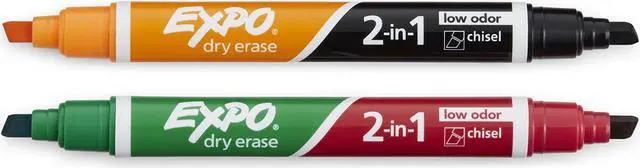 Alt view image 3 of 16 - 2 In 1 Dry Erase Markers 2/Pkg-4 Colors