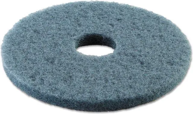 Alt view image 2 of 9 - Standard 14-Inch Diameter Scrubbing Floor Pads, Blue BWK4014BLU