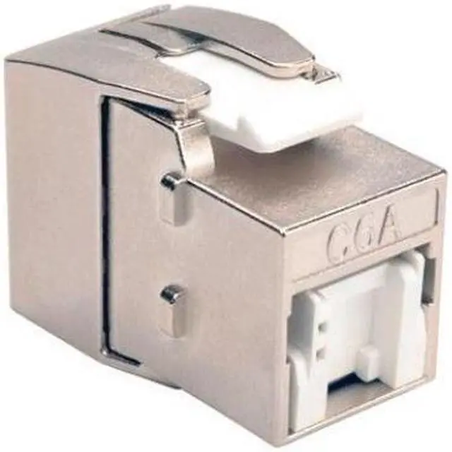 Main image of Tripp Lite Cat6a Toolless Shielded Keystone Jack 180 Degrees Wallplates Panels (N238-001-SH-TFA)