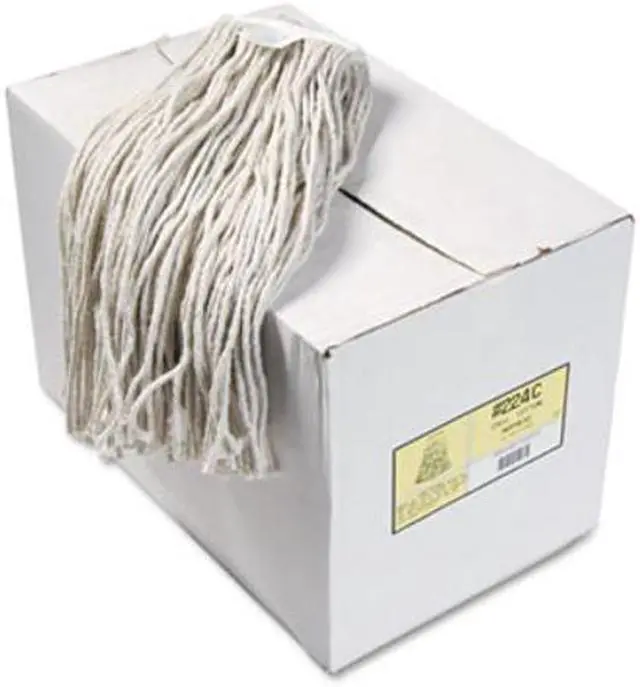 Alt view image 3 of 10 - Boardwalk Premium Cut-End Wet Mop Heads Cotton 24oz White 12/Carton 224CCT
