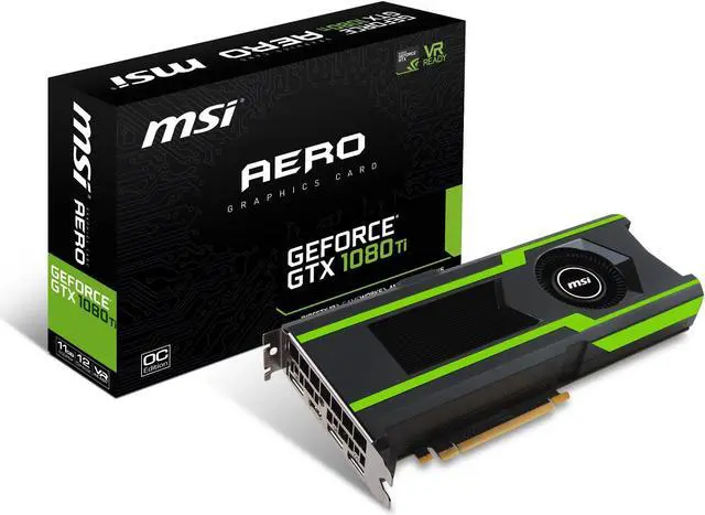 Alt view image 7 of 13 - MSI GTX 1080 TI AERO 11G GeForce GTX 1080 Graphic Card - 1.48 GHz Core - 1.58 GHz Boost Clock - 11 GB GDDR5X - PCI Express 3.0 x16