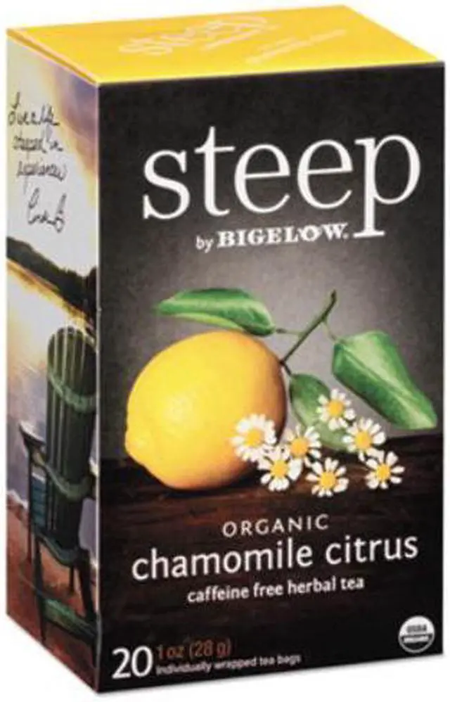 Main image of Bigelow Steep Tea, Chamomile Citrus Herbal, 1 Oz Tea Bag, 20/Box 17707