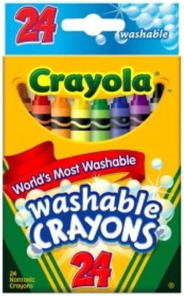 Alt view image 8 of 20 - Crayola Washable Crayons-24/Pkg