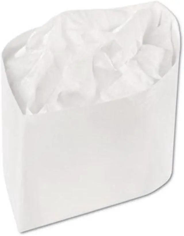 Alt view image 3 of 4 - Classy Cap Crepe Paper White Adjustable One Size 100 Caps/Pk 10 Pks/Carton