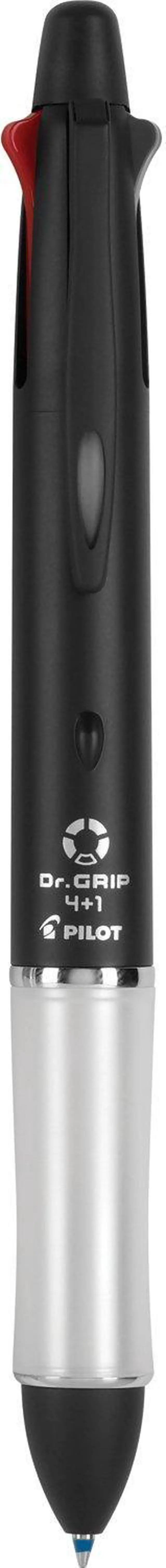 Alt view image 3 of 12 - Pilot Dr. Grip 4 + 1 Multi-Function Pen/Pencil 4 Assorted Inks Black Barrel