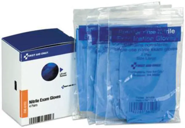 Alt view image 2 of 7 - First Aid Only FAE6102 Refill For Smartcompliance General Business Cabinet, Nitrile Exam Gloves, 4Pr/Bx