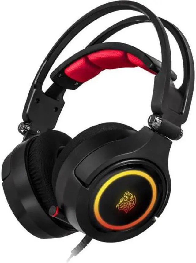Alt view image 6 of 7 - Tt eSPORTS CRONOS Riing RGB 7.1 Premium Virtual Surround Sound Gaming Headset HT-CRA-DIECBK-20