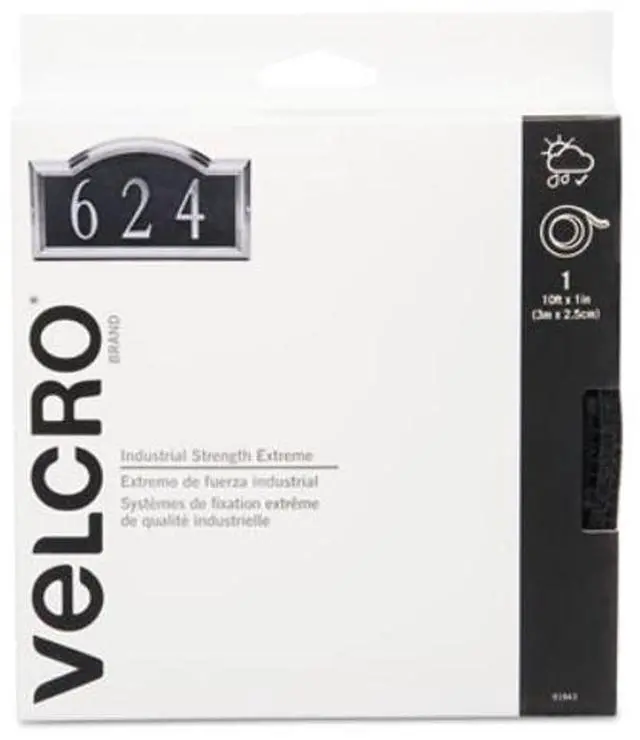 Alt view image 2 of 20 - Velcro Extreme Fasteners 1" x 10 ft Black 1 roll 91843