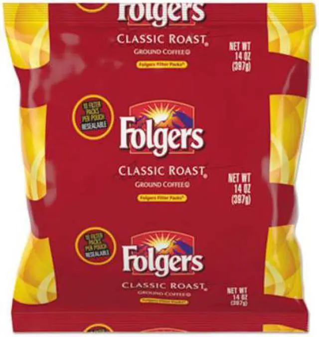 Alt view image 6 of 7 - Folgers Classic Roast Ground Coffee Filter Packs Ground - Regular - Classic - 1.4 oz - 40 / Carton  FOL10117