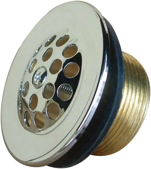 Alt view image 3 of 7 - Kingston Brass DTL201 Kingston Brass DTL201 Bath Tub Drain Strainer & Grid, Chrome
