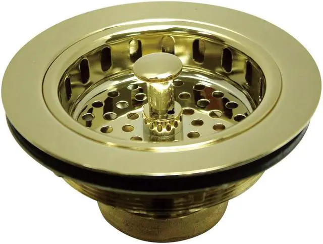Alt view image 7 of 8 - Kingston Brass KBS1002 Kitchen Sink Strainer - Polished Brass