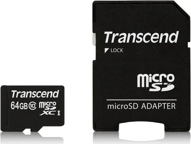 Alt view image 2 of 10 - 64GB microSDXC Class 10 w/ adapter