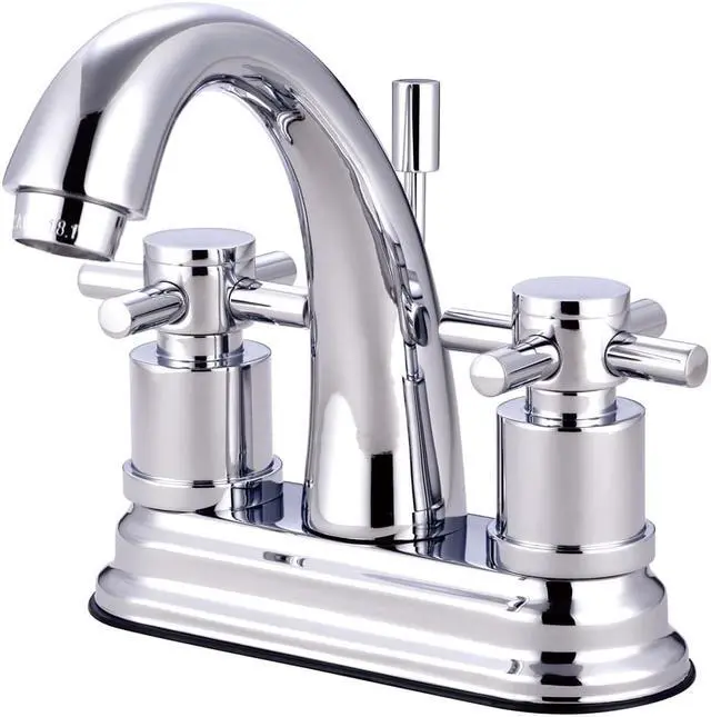 Alt view image 3 of 5 - Kingston Brass KS8611DX Two Handle 4 in. Centerset Lavatory Faucet with Brass Pop-up
