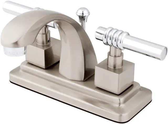 Alt view image 3 of 4 - Kingston Brass KS4647QL Two Handle 4 in. Centerset Lavatory Faucet with Brass Pop-up