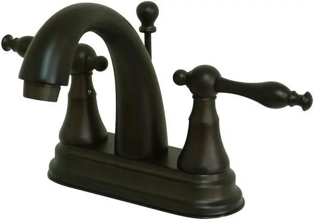 Alt view image 2 of 5 - Kingston Brass KS7615NL Two Handle 4 in. Centerset Lavatory Faucet with Brass Pop-up