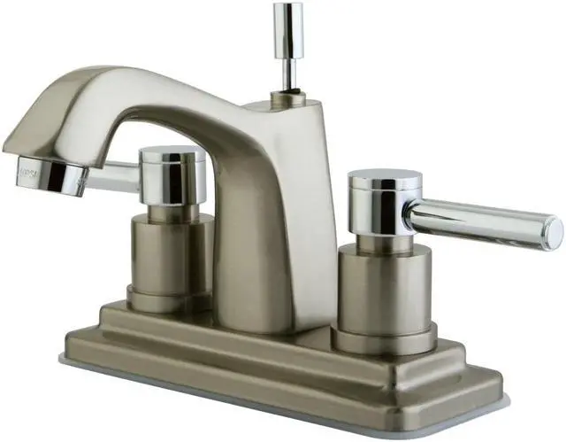 Main image of Kingston Brass KS8647DL Two Handle 4 in. Centerset Lavatory Faucet with Brass Pop-up