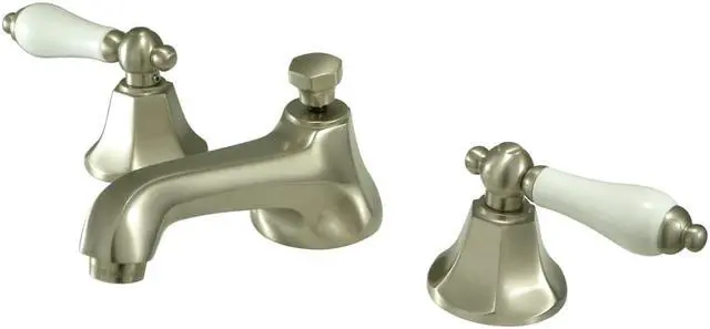 Main image of Kingston Brass KS4468PL 8 Inch -18 Inch Widespread Lavatory Faucet - Satin Nickel