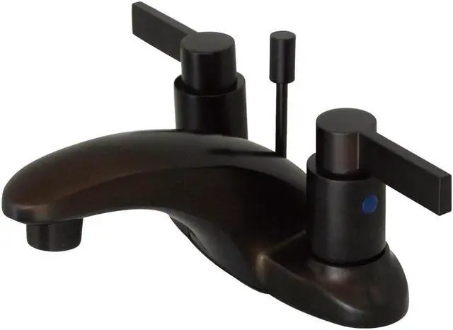 Main image of Kingston Brass KB8625NDL Two Handle 4 in. Centerset Lavatory Faucet with Brass Pop-up