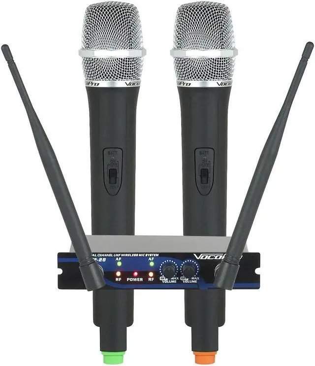 Main image of Vocopro UHF28MN Uhf-28-5 -freq M 656.825 And N 685.960 Dual Channel Uhf- Wireless Microphone System