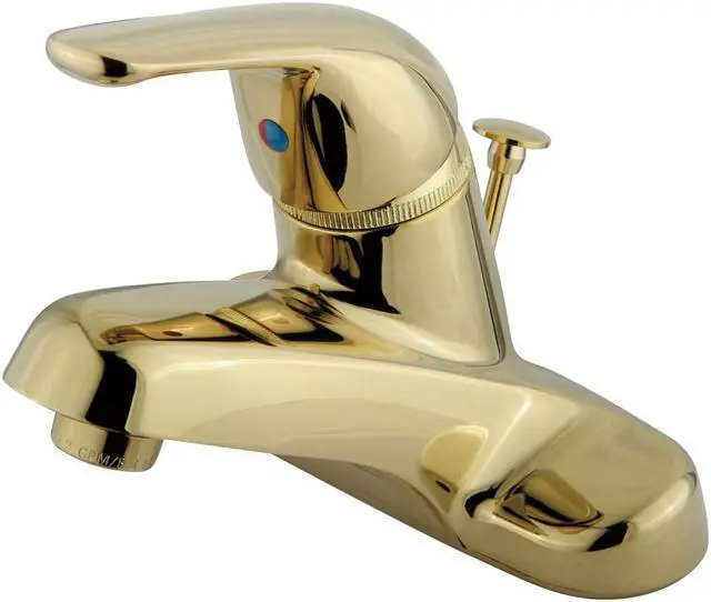 Alt view image 2 of 5 - SINGLE METAL LEVER HANDLE 4 LAVATORY FCT W/BRS POP-UP-Polish Brass Finish