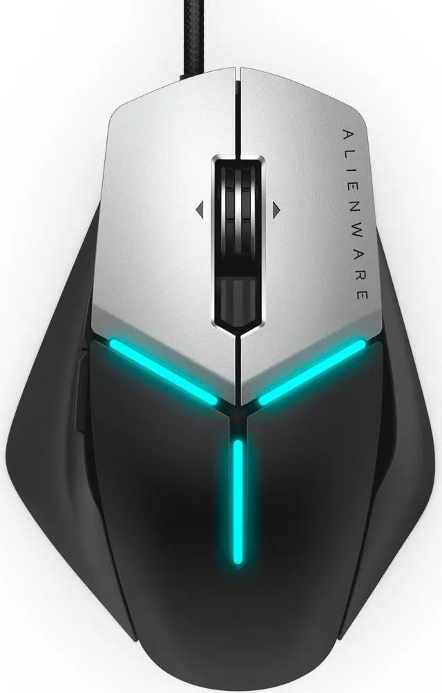 Alt view image 2 of 20 - Dell Alienware Elite Gaming Mouse: AW958 - Optical - Black, Gray - 12000 dpi - Scroll Wheel - 13 Button(s)