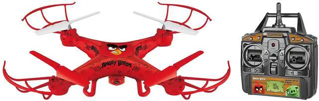 Alt view image 8 of 10 - Angry Birds Licensed Red Squak-Copter 4.5CH 2.4GHz RC Camera Drone