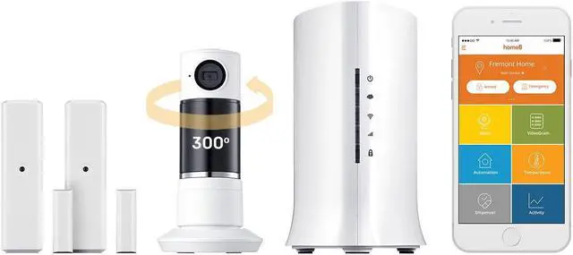Main image of Home8 Video-Verified Interactive Alarm Smart Security System-Wireless Home Security Alarm System w/ Twist HD Camera, Door/Window Sensors, Indoor Siren, and Free Basic Service