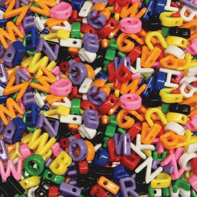 Alt view image 3 of 6 - Creativity Street Upper Case Letter Beads, Assorted Colors, 288 Beads/Set