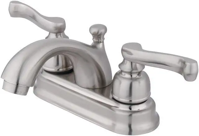 Main image of Kingston Brass KB5608FL Two Handle 4 in. Centerset Lavatory Faucet with Retail Pop-up