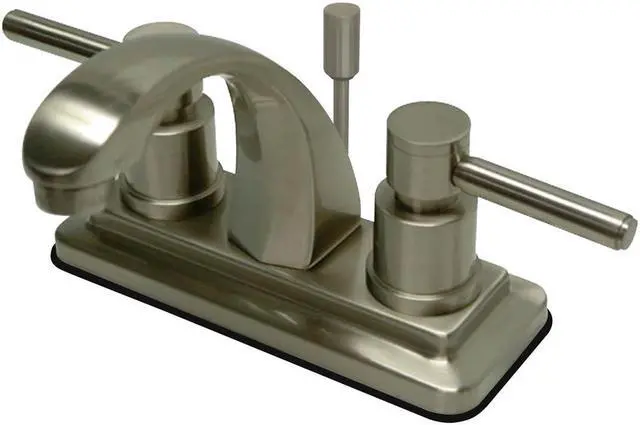 Alt view image 2 of 5 - Kingston Brass KS4648DL Two Handle 4 in. Centerset Lavatory Faucet with Brass Pop-up