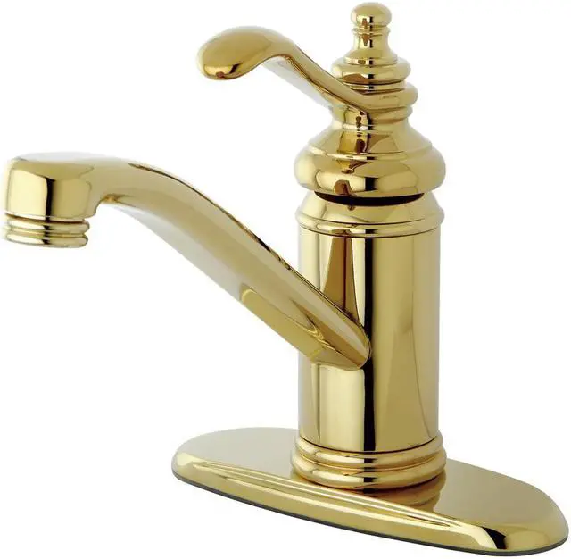 Alt view image 3 of 4 - Kingston Brass KS3402TL Single Handle 4 in. Centerset Lavatory Faucet with Push-Up & Optional Deck Plate