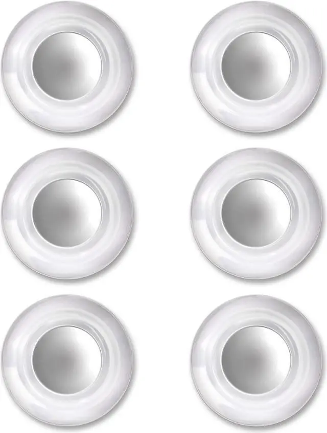 Alt view image 5 of 14 - Quartet Glass Magnets, Large, 0.45" Dia, Clear, 6/Pack 85391