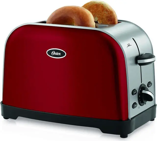 Alt view image 4 of 5 - Oster 2-Slice Toaster, Red Metallic TSSTTRWF2R
