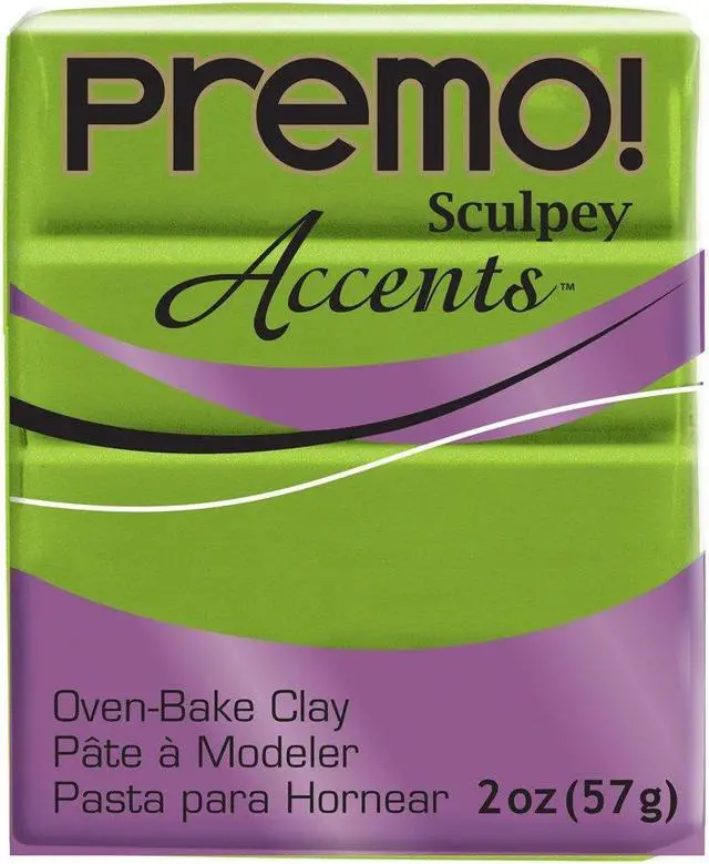 Alt view image 2 of 3 - Premo Sculpey Accents Polymer Clay 2oz-Bright Green Pearl