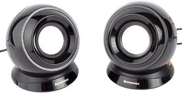 Alt view image 5 of 20 - Lenovo M0520 2.0 Speaker System - 2 W RMS - Black