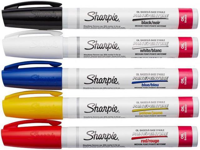 Sharpie Oil Based Medium Point Paint Markers, 5 Fashion Colored Markers  Sharpie Drawing Arts Crafts Paint Oil Markers 