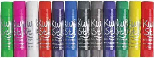 Alt view image 2 of 10 - The Pencil Grip Kwik Stix Solid Tempera Paint Sticks 12/PK Ast 602