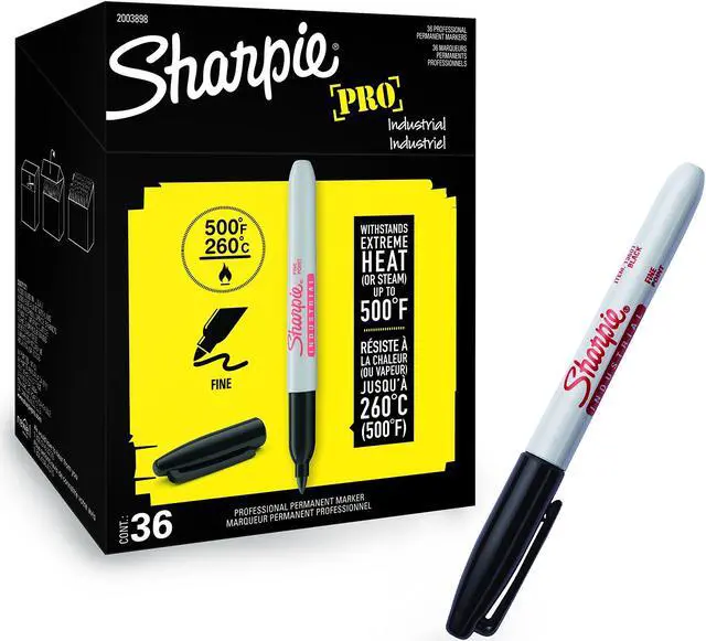 Alt view image 2 of 12 - Sanford Ink 2003898 Sharpie Industries Marker Fine, Black - Pack of 36