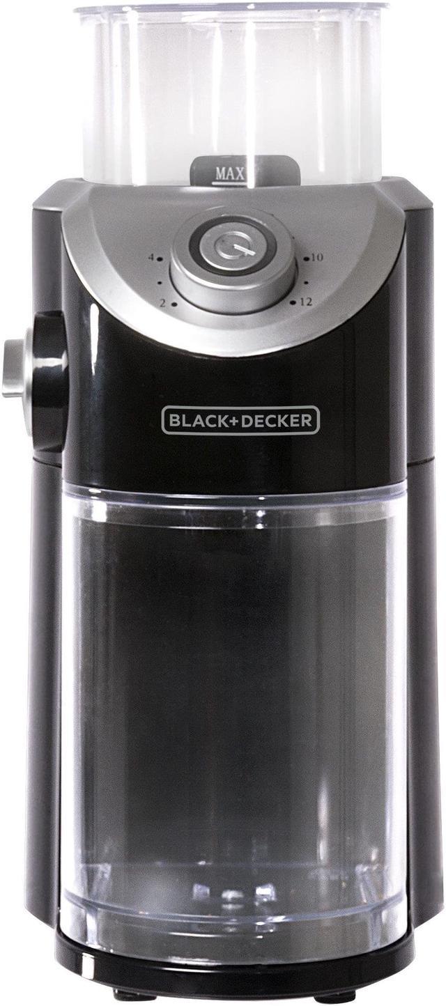  BLACK+DECKER Burr Mill Coffee Grinder, Black: Home