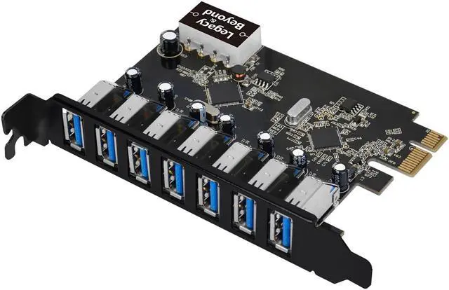 Alt view image 6 of 20 - SIIG LB-US0514-S1 Usb 3.0 7-Port Ext Pcie Host Adapter - Usb Adapter - Pcie 2.0 - Usb 3.0 X 7
