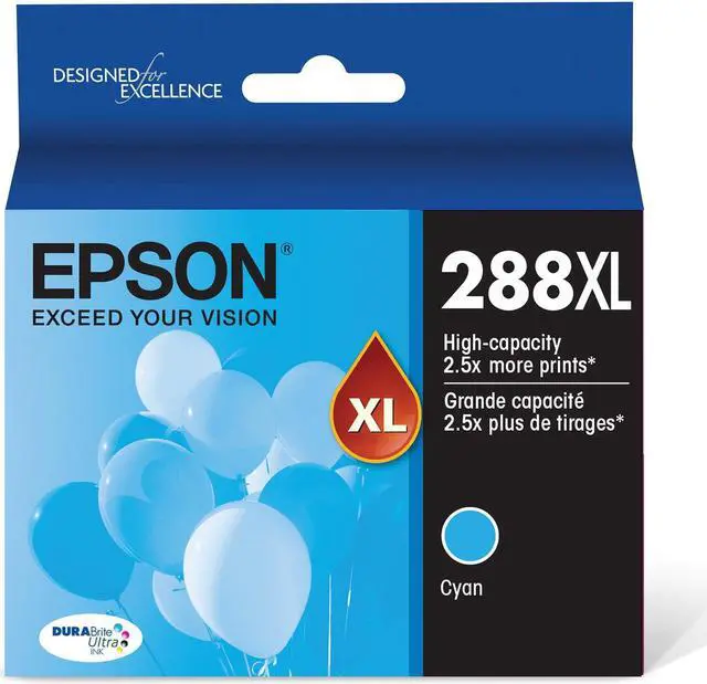 Alt view image 2 of 7 - Epson DURABrite Ultra 288XL High Yield Inkjet Ink Cartridge Cyan Pack T288XL220S