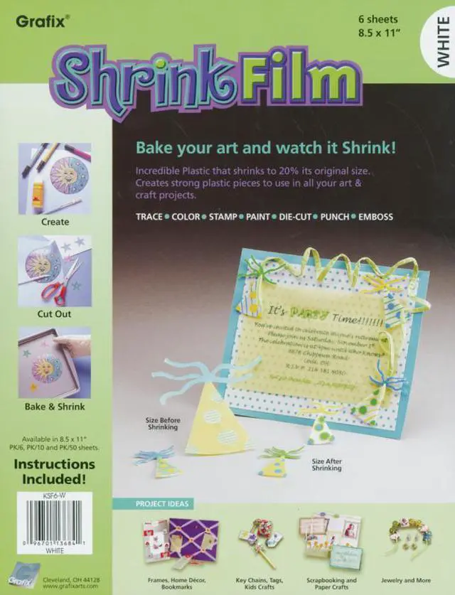 Alt view image 3 of 5 - Shrink Film 8.5"X11" 6/Pkg-White