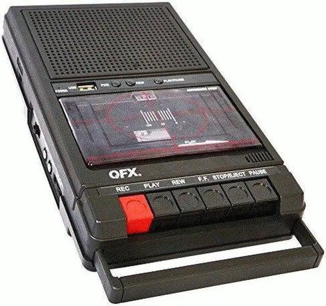 Main image of QFX RETRO-39 Shoebox Tape Recorder with USB Player