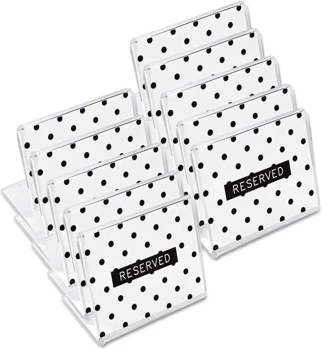 Main image of Universal Mini Table-Top Sign 1 1/2" x 2" Clear 76861