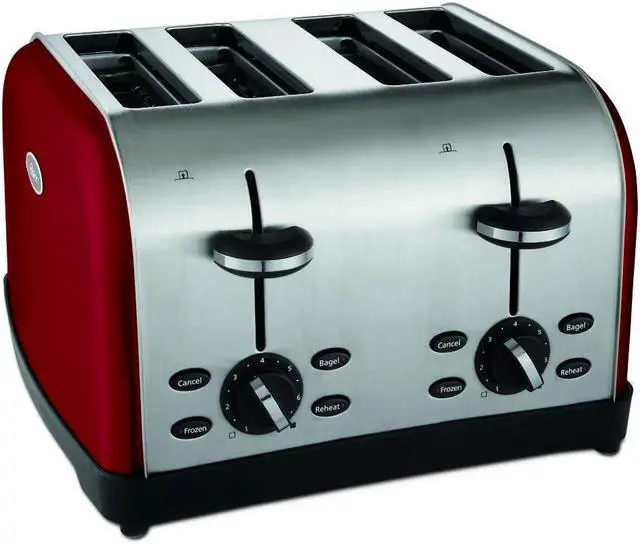 Alt view image 4 of 5 - Oster 4-Slice Toaster, Red Metallic TSSTTRWF4R