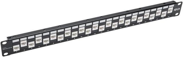 24 Port Cat 6 Rack Mount Patch Panel - 1U, TAA Compliant, RoHS Compliant