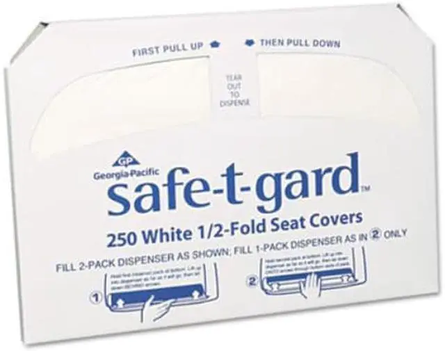 Alt view image 2 of 8 - Georgia-Pacific Professional Half-Fold Toilet Seat Covers White 250/Pack 20 Boxes/Carton 47046